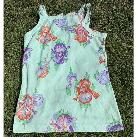 1960 Austin St John Double Knit POLYESTER Hippie Woodstock Floral Womens M Tank - Picture 6 of 6